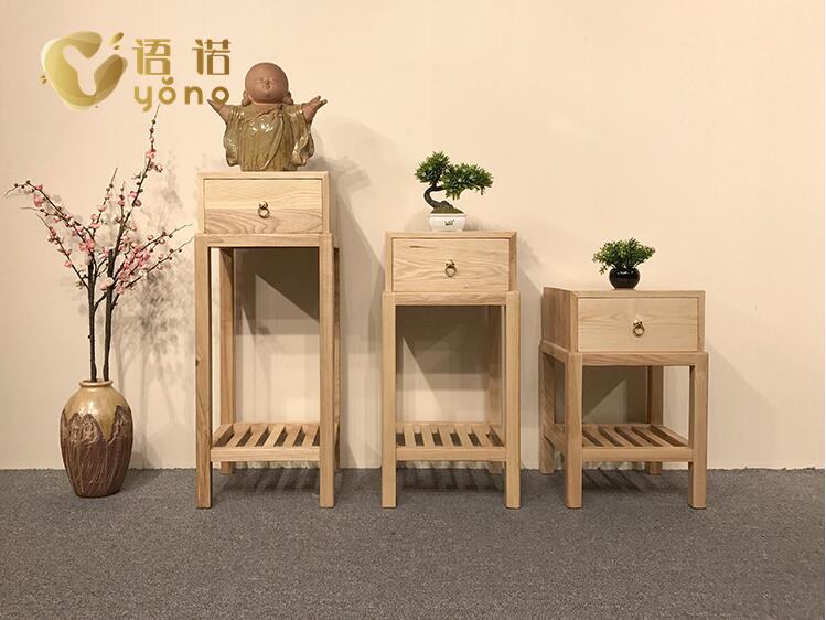 新中式實木花架/角幾
