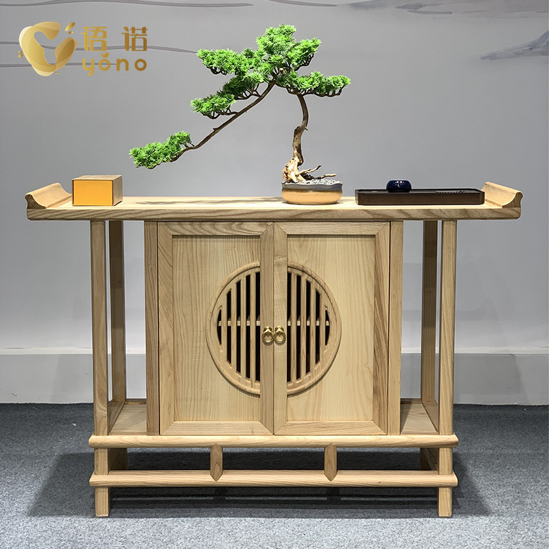 新中式實(shí)木玄關(guān)